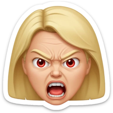 angry mom yelling sticker