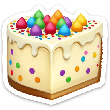 Confetti cheesecake slice sticker