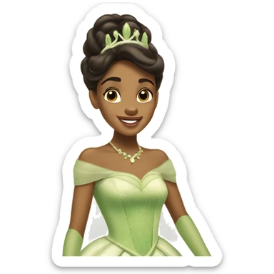 princess tiana from princess and the frog  sticker