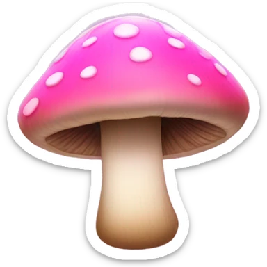 pink mushroom with sparkles  sticker