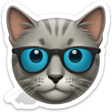 Cat with sunglasses sticker