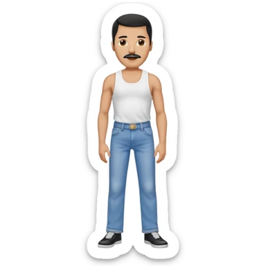 Freddy mercury famous stand full body sticker