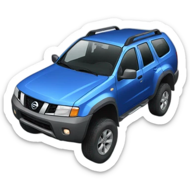 blue nissan terrano 4x4 truck sticker