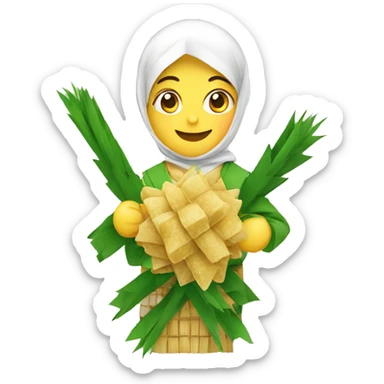 aldifitri with ketupat  sticker
