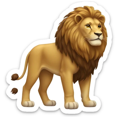 Full-body-lion sticker