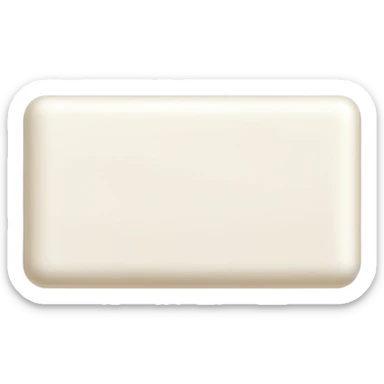 White soap bar with minimal label, pastel background sticker