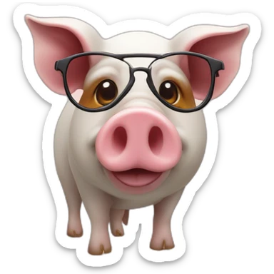 Cochon d’Inde avec lunette de soleil  sticker