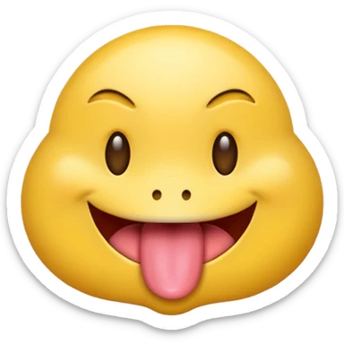 Tongue emoji with smirk sticker
