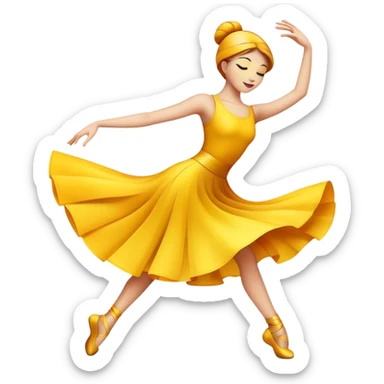 Humanless emoji for Contemporary Dance: bright modern clothing, abstract shapes, movement lines, and stage lighting with spotlights. The icon should convey the expressive and dynamic nature of contemporary dance, focusing on style and energy. Transparent background. sticker