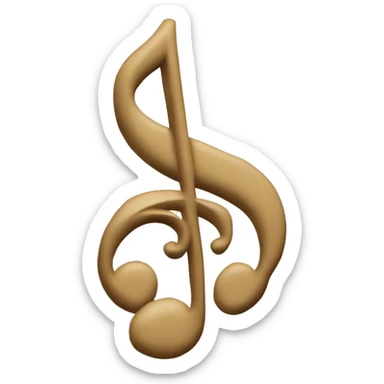 beige music note sticker