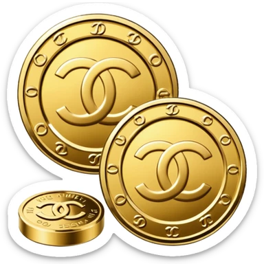 3 chanel coins sticker