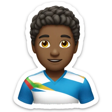 summer olympics soccer boy sticker