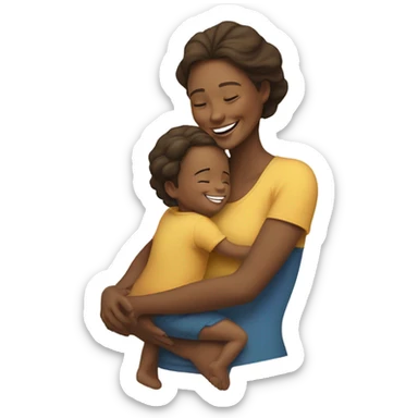 Mother and child sticker