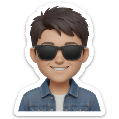 Niño con gafas de sol sticker