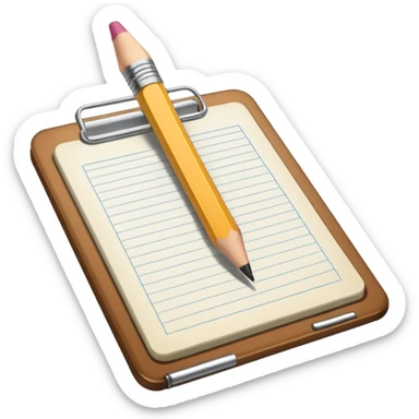 Create an icon representing the process of creating a black-and-white caricature. Include a pencil, a sketchpad with a humorous, exaggerated figure, and inking tools. Use bold lines and shading, with a transparent background. sticker