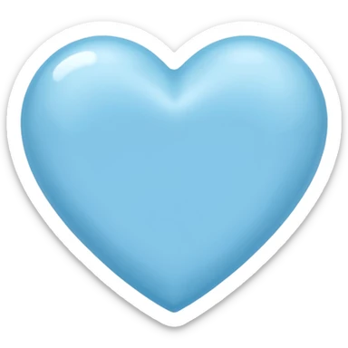 Baby blue heart sticker