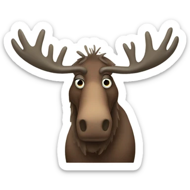 Sick moose sticker