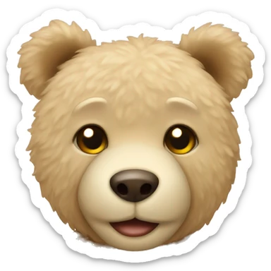 beige teddy bear sticker