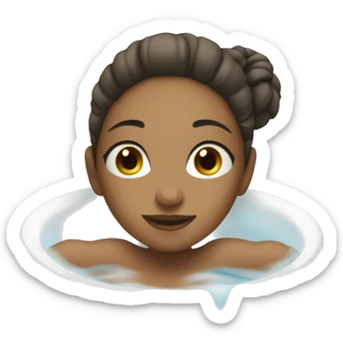 a girl relaxing in the spa sticker