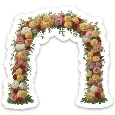 wedding arch made of flowers sticker