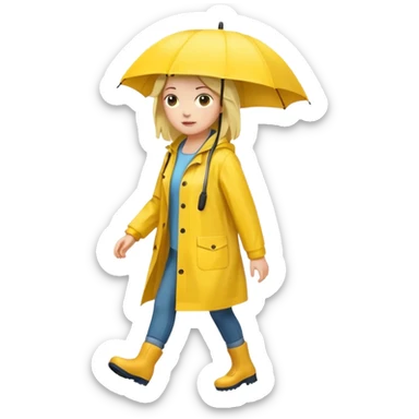 Raincoat Pedestrian woman sticker