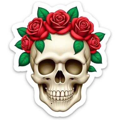 The Grateful Dead’s Scull and roses  sticker
