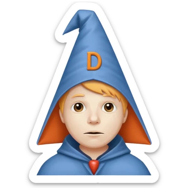 Dunce with a D on it sticker