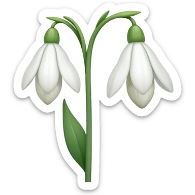 snowdrop flower sticker