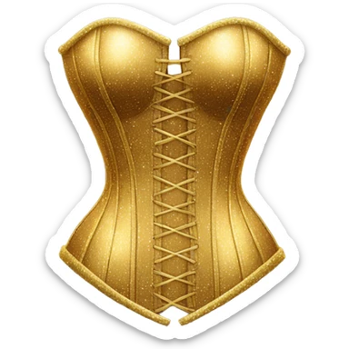 Shine and glitter gold corset sticker