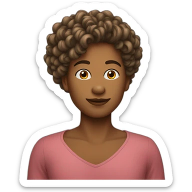 Métisse cheveux bouclés sticker