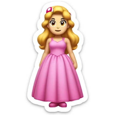 Super mario wearing a pink dress sticker