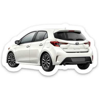 white Toyota Corolla 2016 hatchback sticker