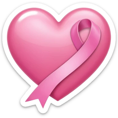 A pink heart design by pink ribon sticker