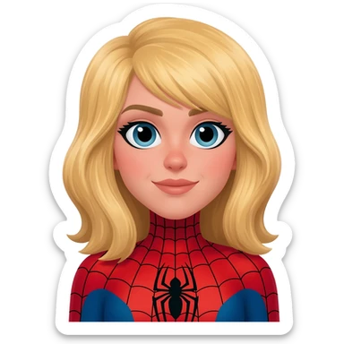 Sipiderman sarışın kadın sticker