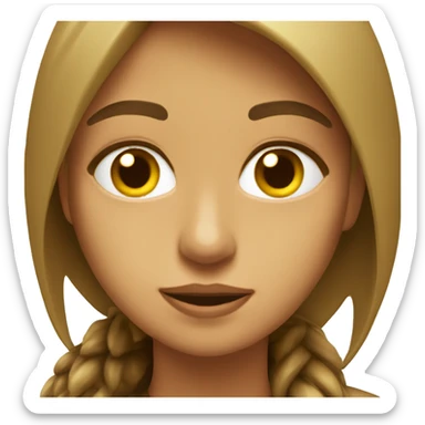 Chica con em peli castaño sticker