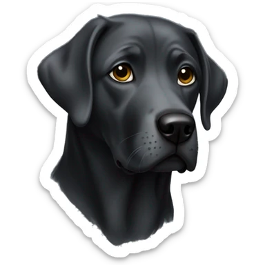 A charcoal lab sticker