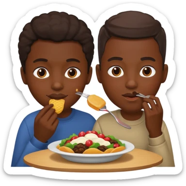 i want two person nicke eatche athore sticker