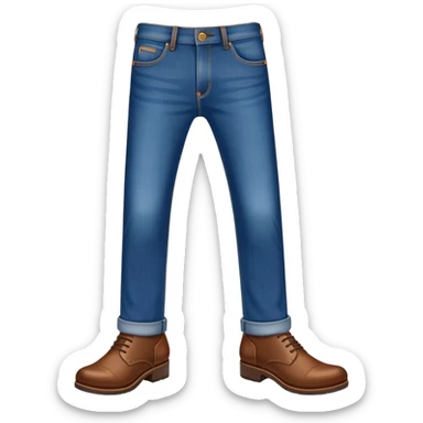 jeans and brown shoes sticker