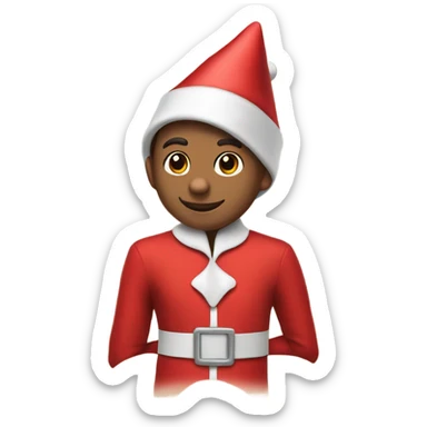 Elf on the shelf wearing a coatume sticker