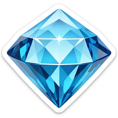 bright blue color diamond sticker