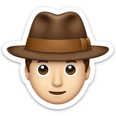 a fedora emoji sticker