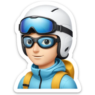 Skifahrerin Abfahrt  sticker