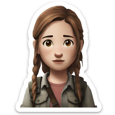 Ellie the last of us Little bit dezoom sticker