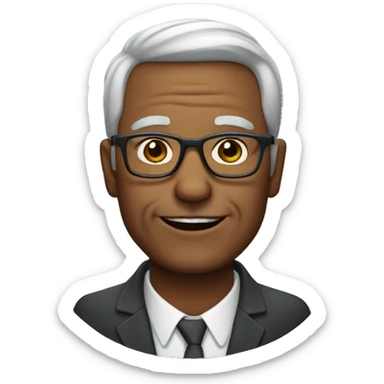 58 year old man with glasses sticker