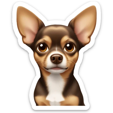 brown chihuahua floppy ears sticker