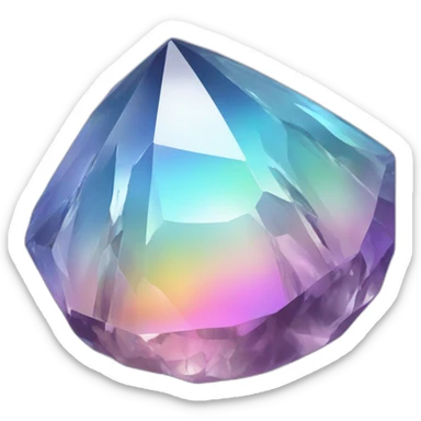 quartz crystal lbgt rainbow creature sticker
