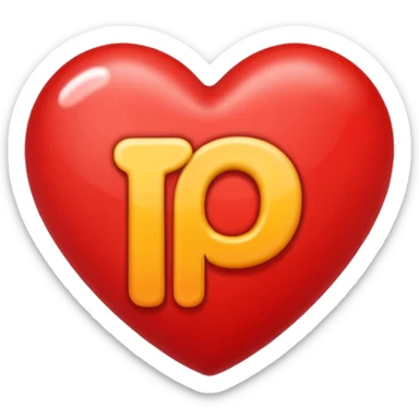 emoji herz mit buchstabe P drin sticker