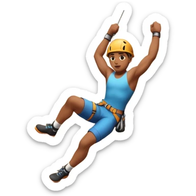 falling rock climbing sticker