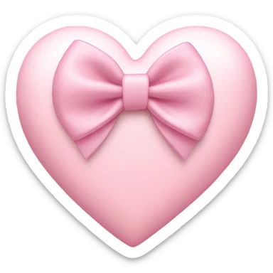 light pink heart with a bow sticker