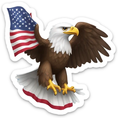 eagle-with-american-flag sticker